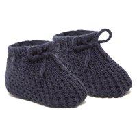 S401-N: Navy Acrylic Baby Bootees